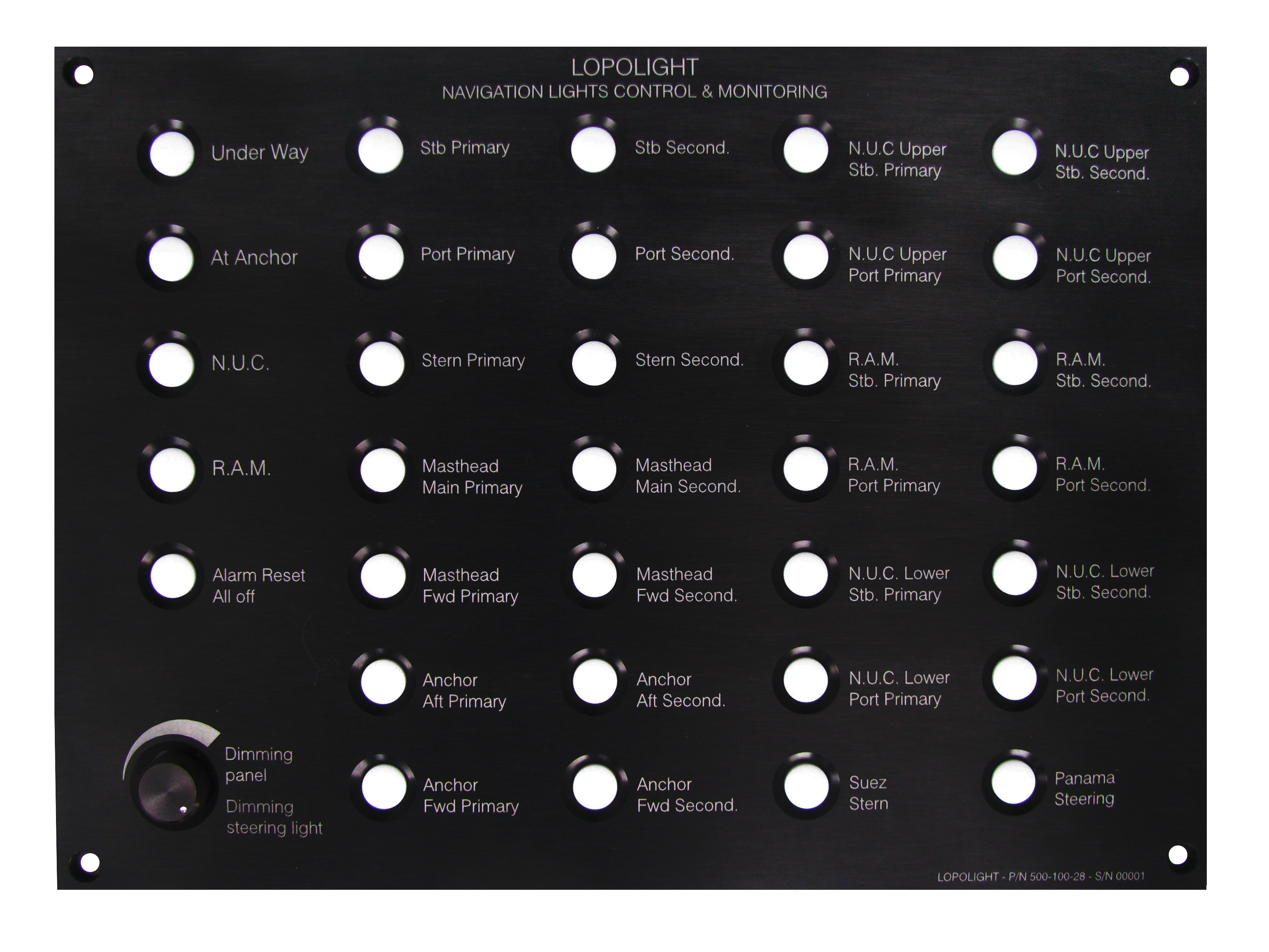 Lopolight control panel for C&M system, 28 button